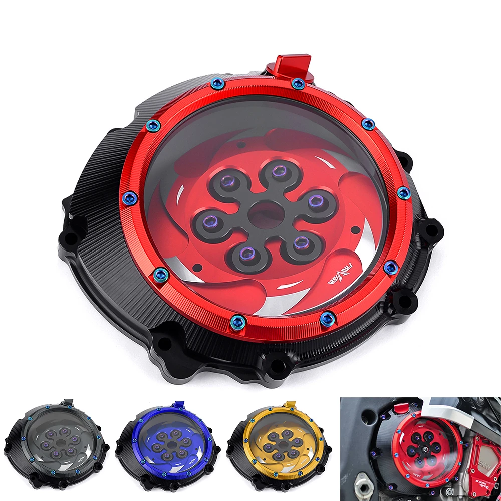 Engine Clear Clutch Cover Protector Guard For BMW S1000RR 09-17 HP4 12-18 S1000R 14-19 S1000XR 15-19 S1000 R XR RR
