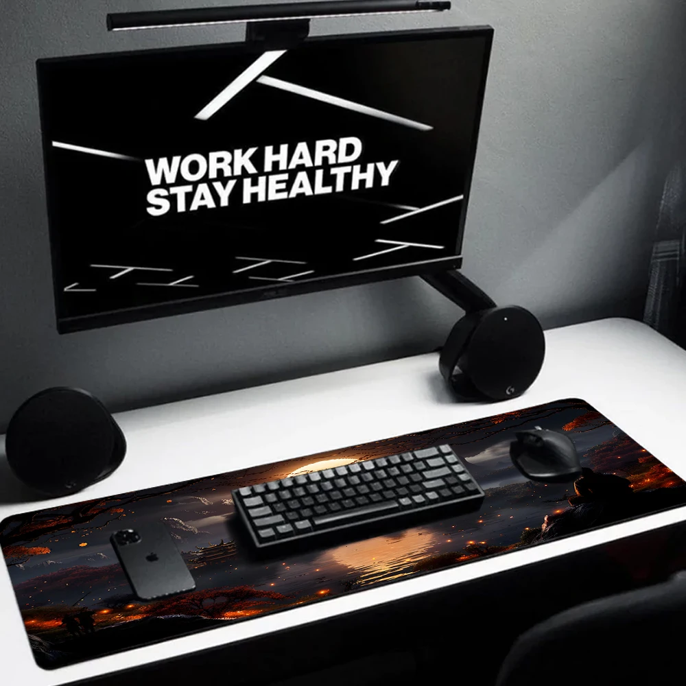 Black Mousepad Gamer Landscapes Desk Mat 1200 Table Rugs Office Accessories Large Mouse Pad Keyboard 400x900 Mause Pad Gaming