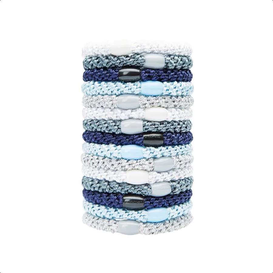 

L. Erickson Grab Go Ponytail Holders Atlantic Set of Fifteen Exceptionally Secure with Gentle Hold