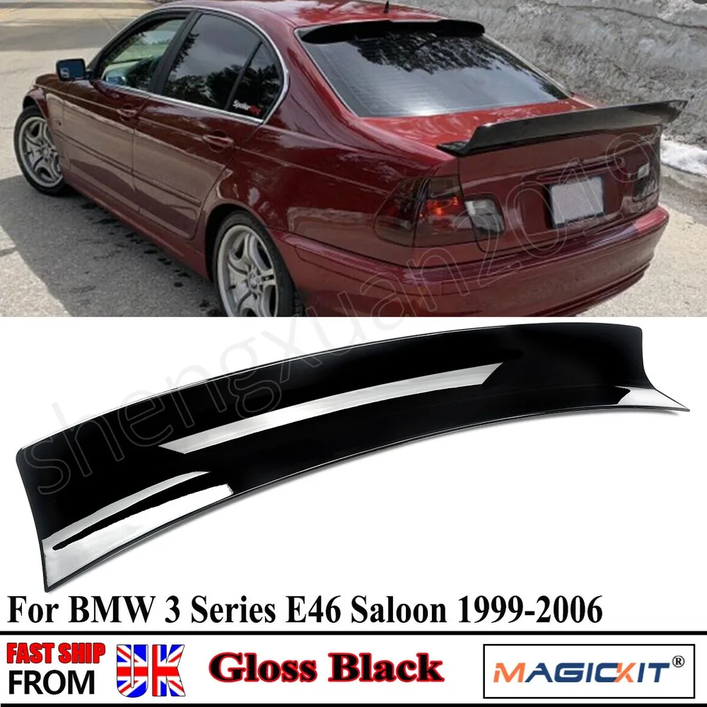 

Gloss Black Rear Trunk Spoiler Wing For BMW E46 3 Series 318i 320d 330i Saloon 1999-2005 MP Style Tail Big Lip Spoiler Trim