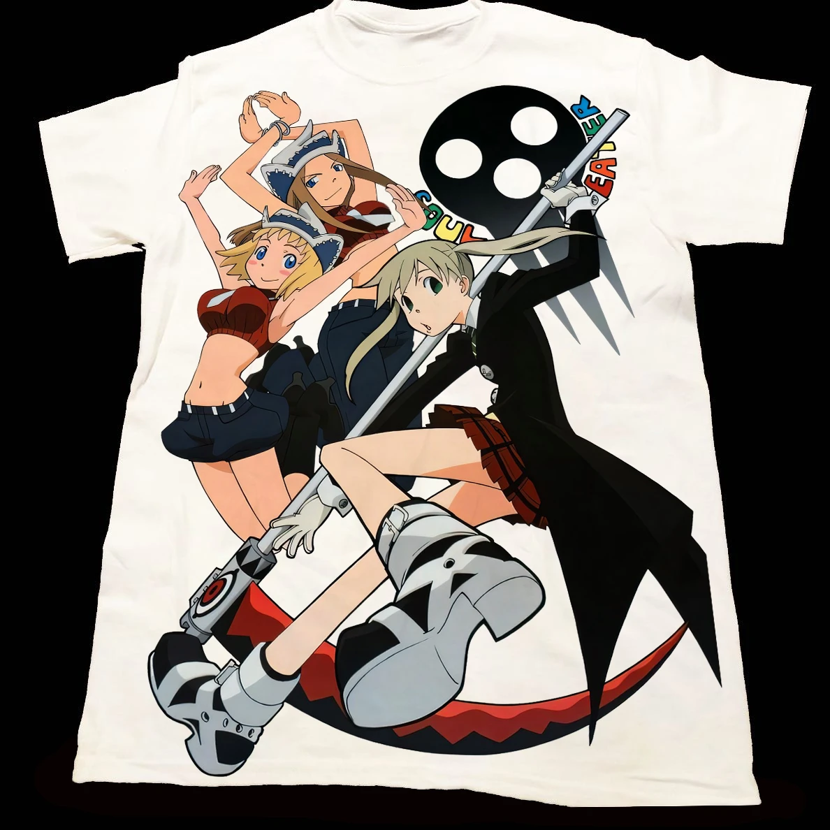 Vintage Soul Eater Maka Liz Patty Group Graphic Tee Cotton Mens Womens T-Shirt Summer Streetwear
