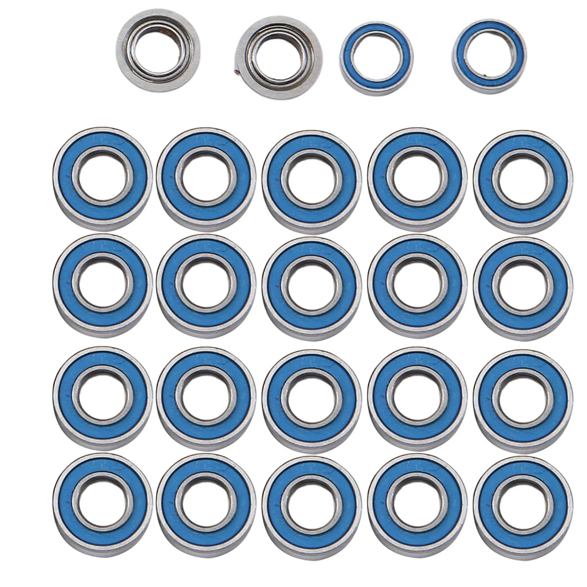 Efficient 24Pcs Sealed Bearing Kit for Tamiya MF-01X MF01X RC Car Upgrade Parts Accessories