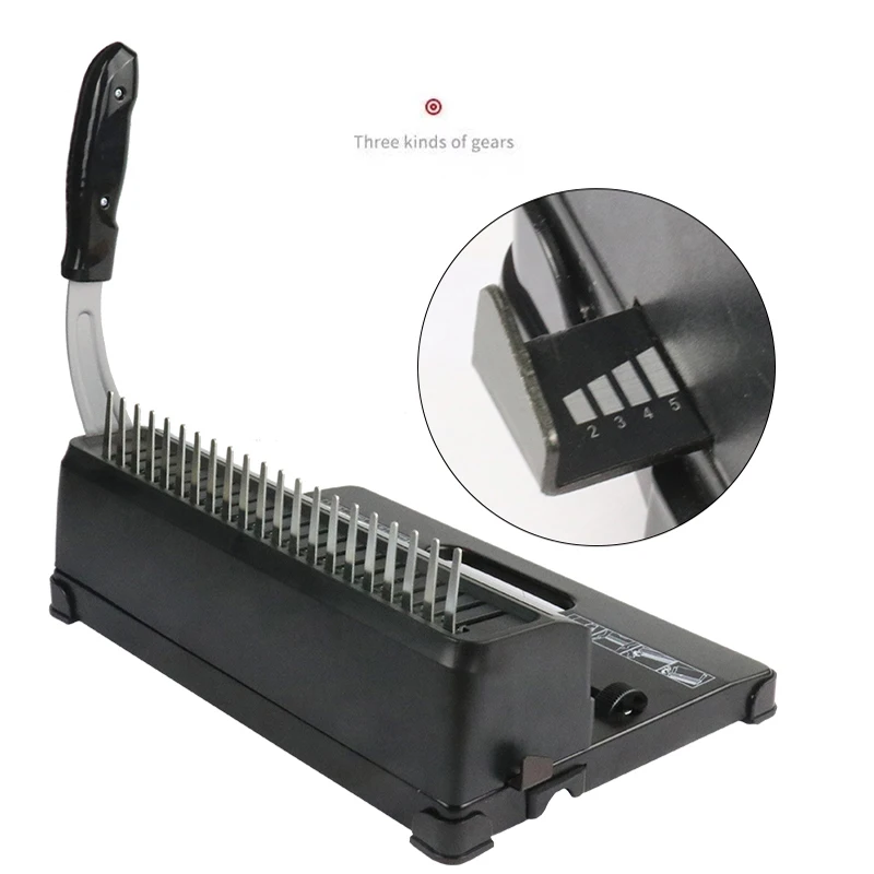 U12 comb binding machine manual rubber ring clip 21 hole binding machine A4 paper document punching machine voucher binding mach