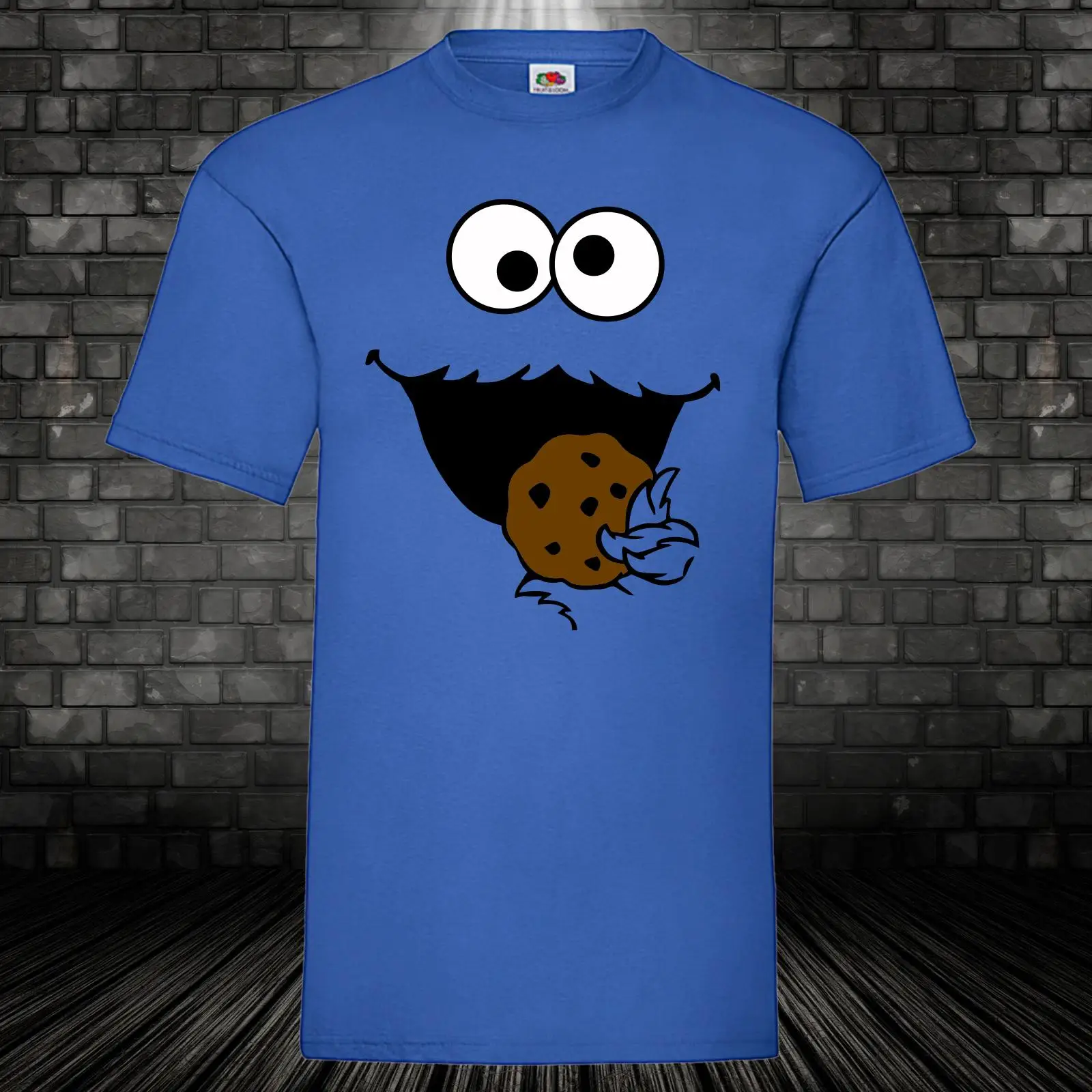 Krümelmonster T-Shirt für Männer, Frauen, Kinder, Kostüm für Karneval, Mardi Gras, Gruppenkostüm, Faschingskostüm, Größe S-4XL – Detail 3