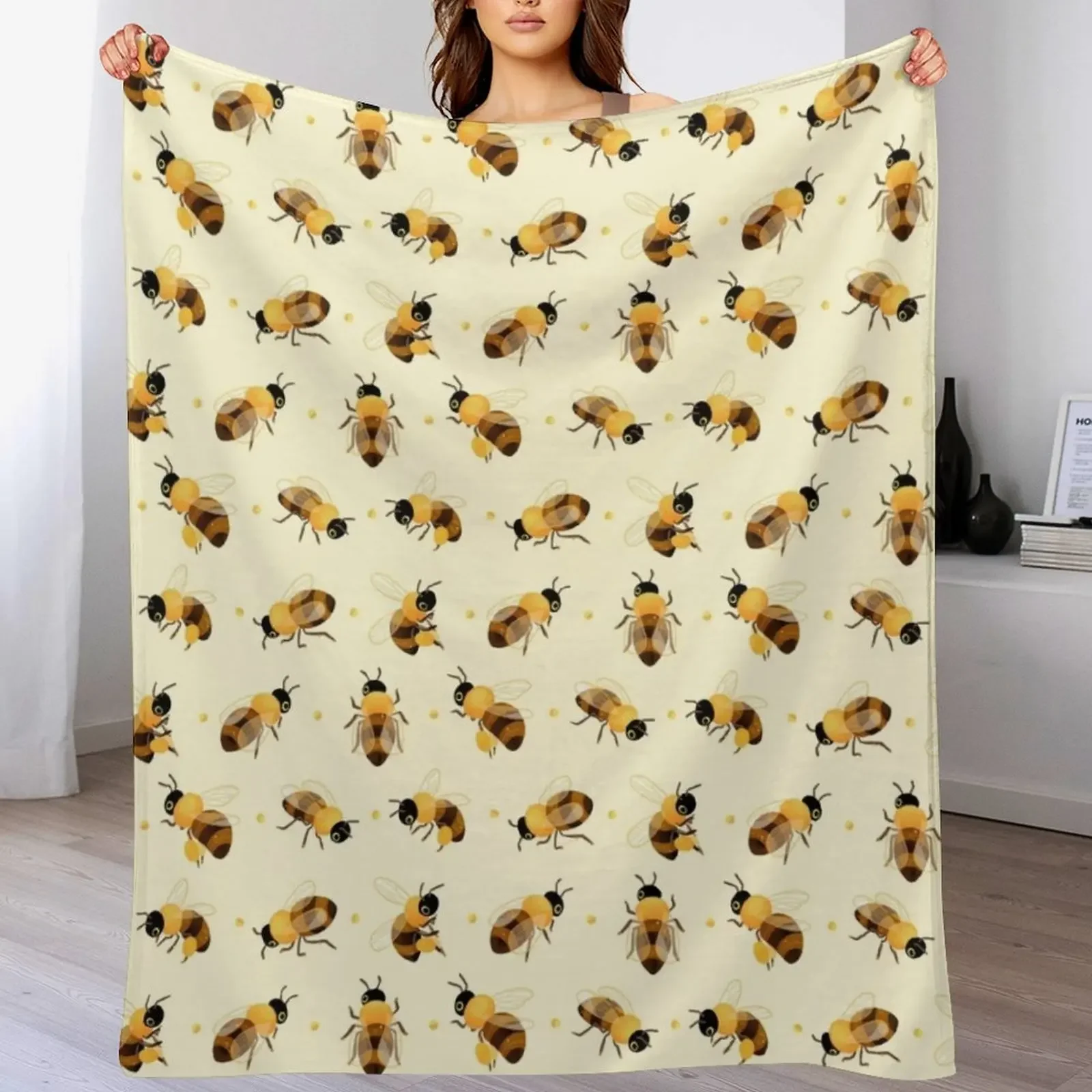 

Honey bees Throw Blanket Custom Luxury Thicken Kid'S Bed linens Blankets