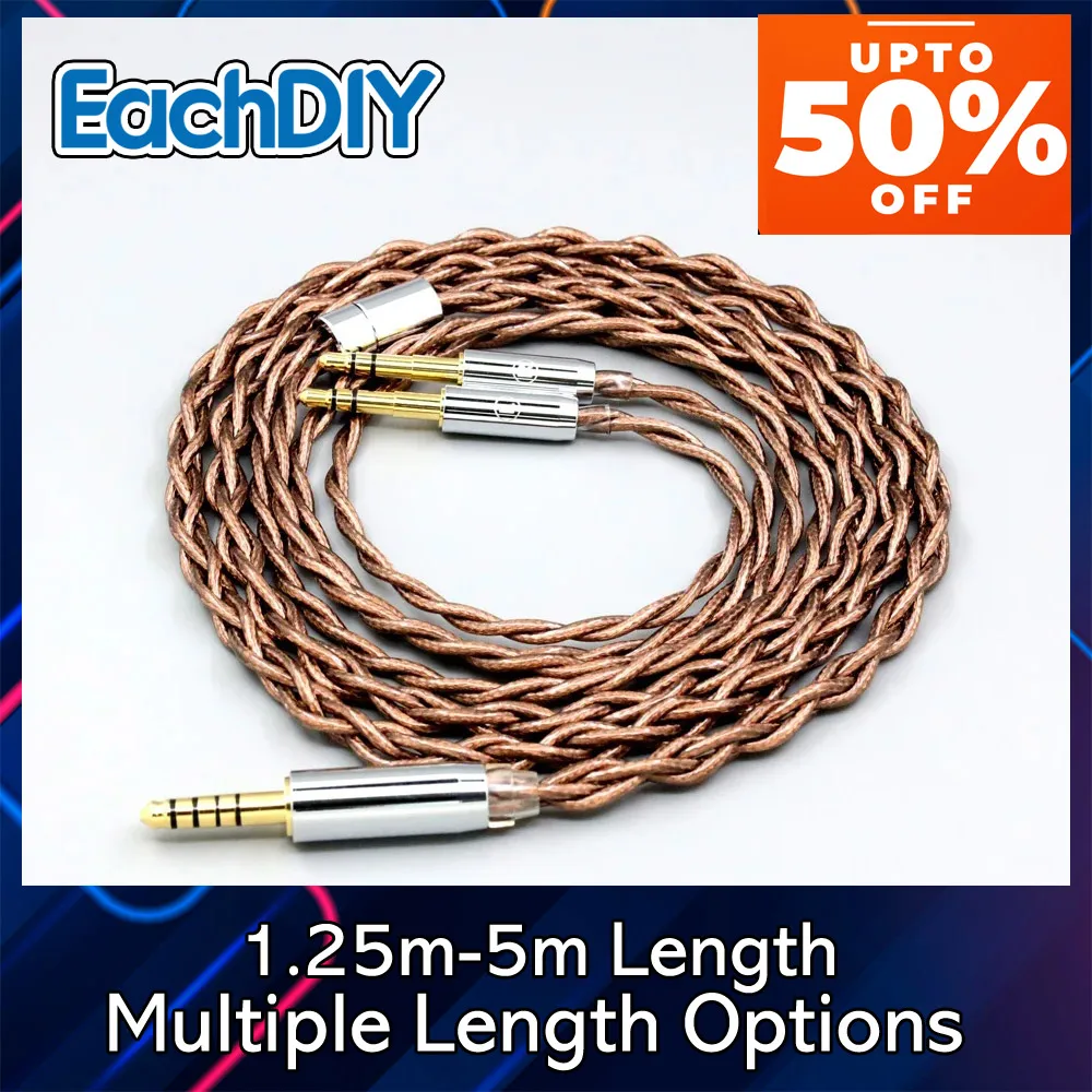 Kabel Earphone Pelindung Grafena Emas 24K Perak Murni 7n 99% untuk Headphone Crosszone CZ-1 CZ-10 LN008528