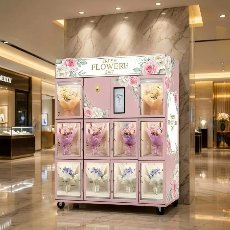 OME Commercial Flower Vending Machine Wholesale Price Self Service Flower Floral Bouquet Vending Machine for Bussiness
