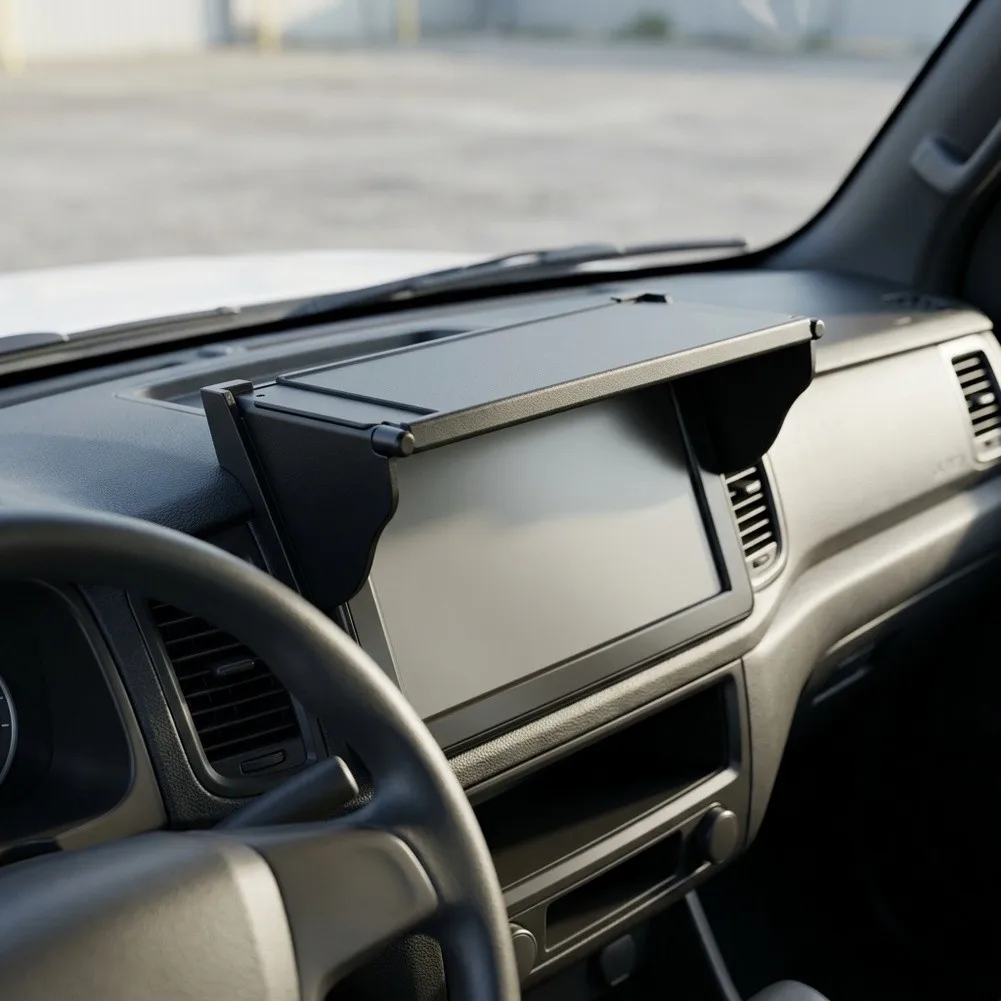 For Trucks And SUVs Truck Display Shield Car Screen Sun Visor For Daytime Driving Black ABS Material Construction