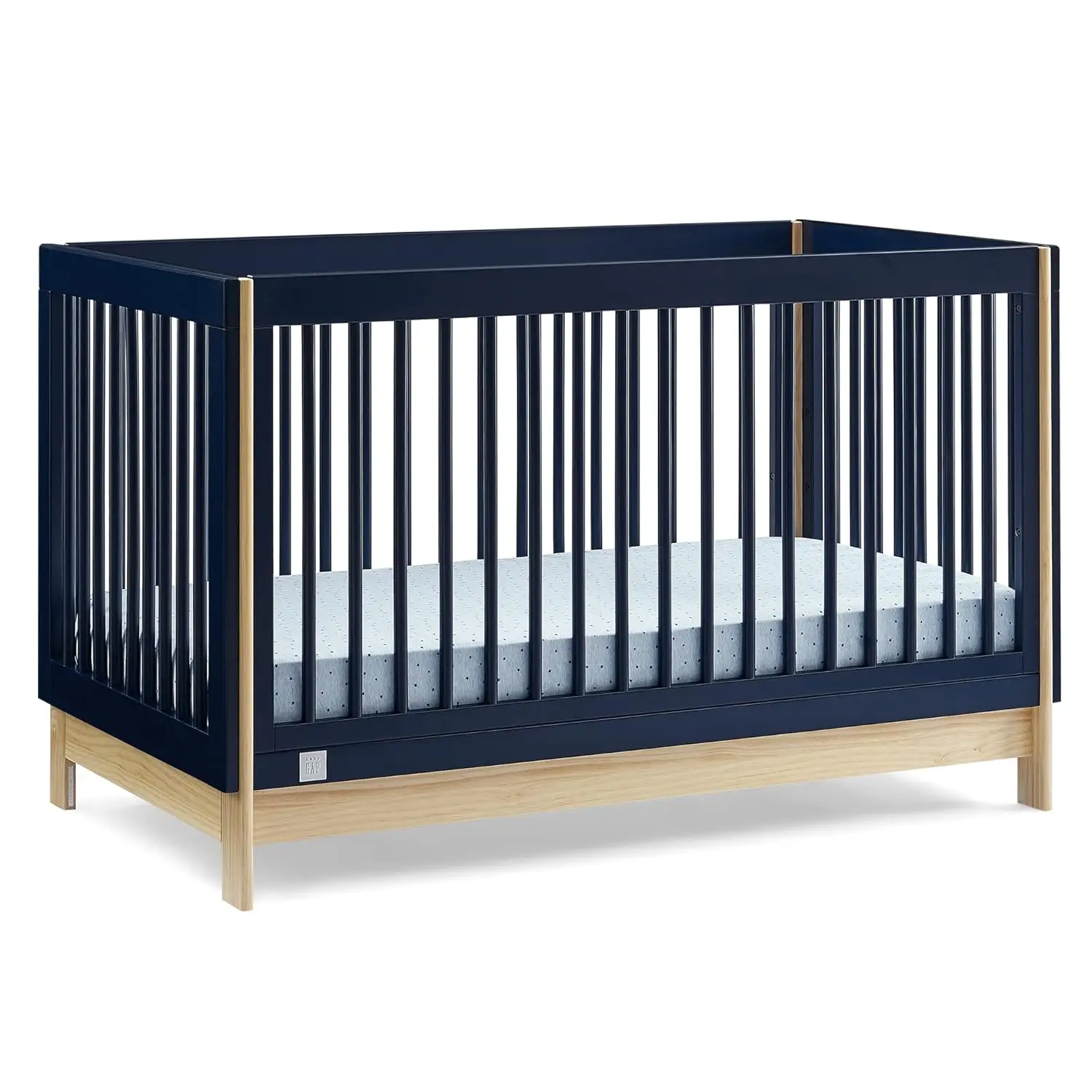 Gap Babygap Tate 4-In-1 Converteerbare Wieg-Greenguard Goud Gecertificeerd, Marine/Natuurlijk