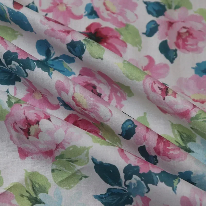 80STissun free cotton poplin fabric for sewing cloth dresses for children, babies, DIY handmade stitching rice for skirts2024