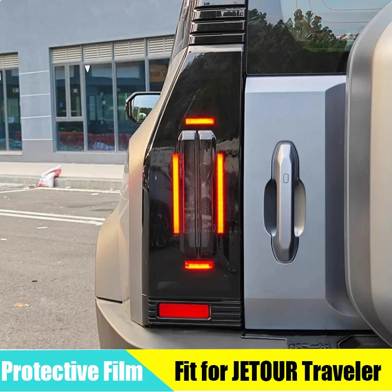 

Car Blackened Headlight Film Tail Light Color Changing Film Fit for Chery JETOUR Traveler T2 2023+ Repair Protective Light Film