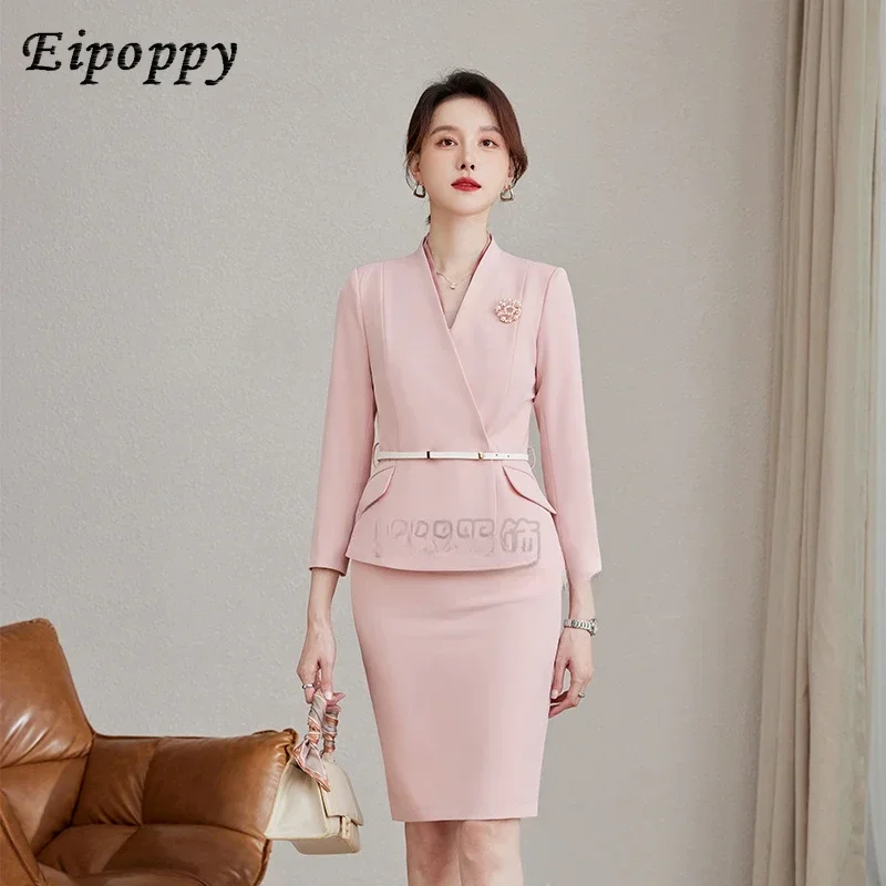 Women's high-end professional fashion suit with suit set