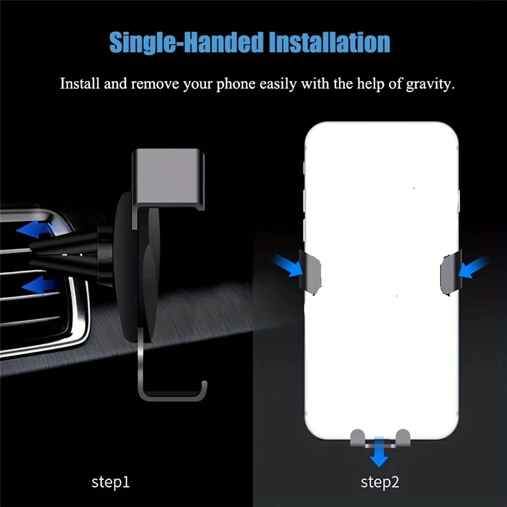 Gravity Car Holder Auto Air Vent Mount Clip Bracket Cell Holder No Magnetic GPS Mobile Phone Stand For IPhone 14 Xiaomi