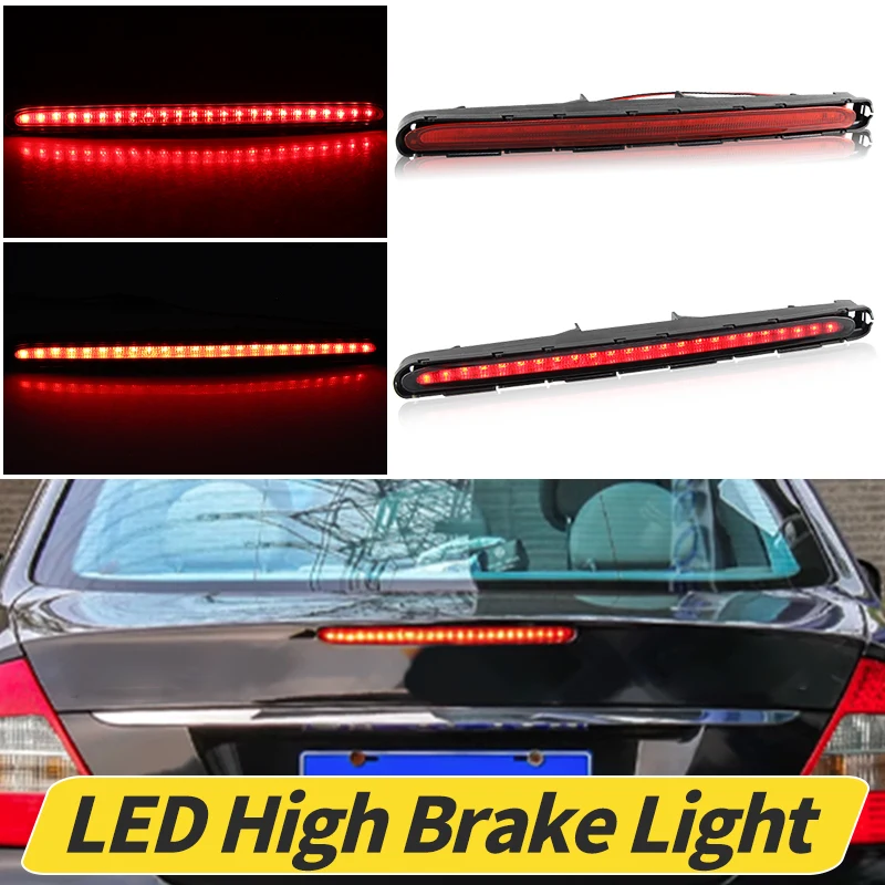 

1PCS Car LED Tail 3RD Stop Brake Signal Light Red/Black Lens rear high brake Lamp For Benz E-Class W211 2003-2009 A2118201456