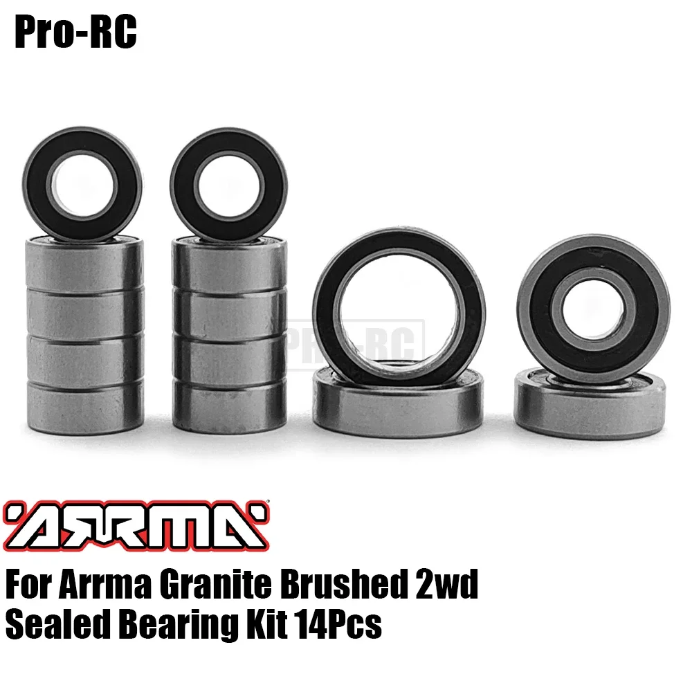 

For Arrma Granite Brushed 2wd Sealed Bearing Kit 14Pcs