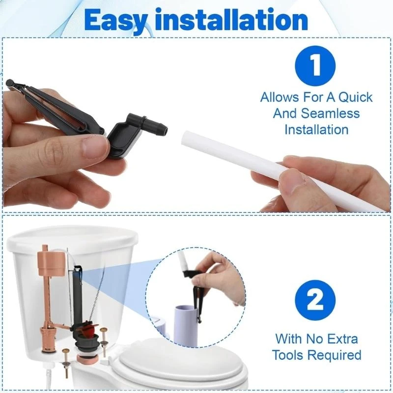 

3Pcs Toilet Cistern Refill Hose Toilet Water Refill Hose and Clamp for 100, 200, 200A, 400A Replacement Part