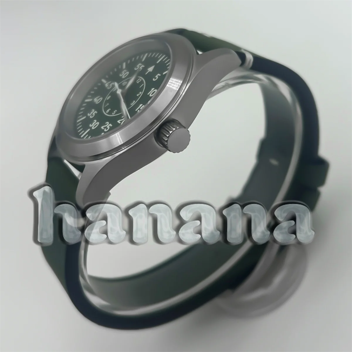 Bliger 36 مللي متر 39 مللي متر NH35 التلقائي الغوص الطيار ساعة رجالي الياقوت الزجاج الأخضر مضيئة الهاتفي حزام من الجلد دوامة تاج