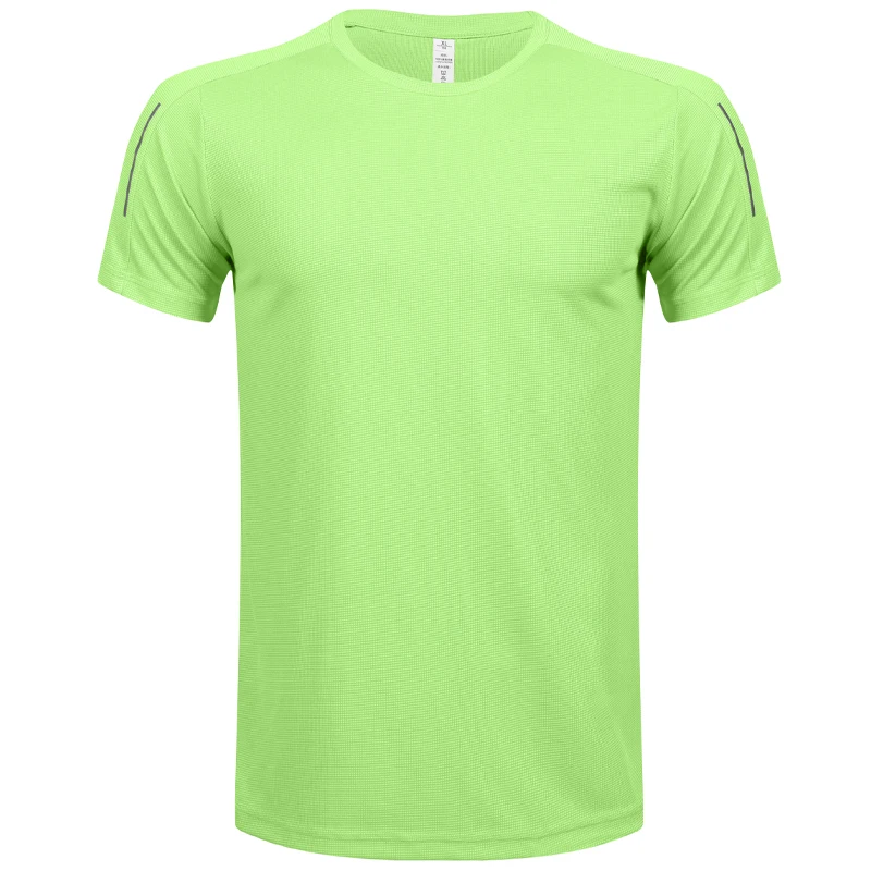 Running Tshirts Training Fitness Men Workout Quick Dry Short Sleeve Causal Sports Breathable Jerseys Solid Color New Polyester T