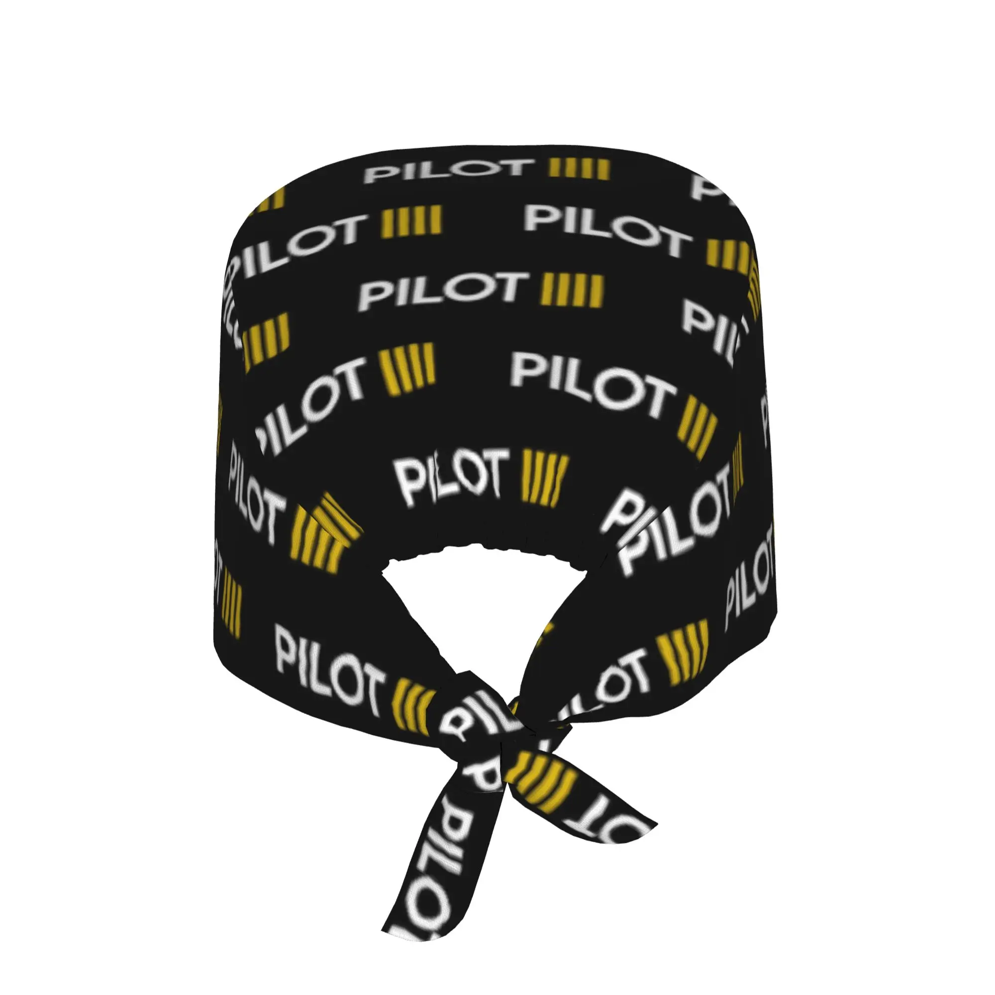 Adjustable Pilot Captain Stripes Working Hat Aviation Airplane Aviator Scrub Caps Scrub Nursing Doctor Surgeon Cap for Chef