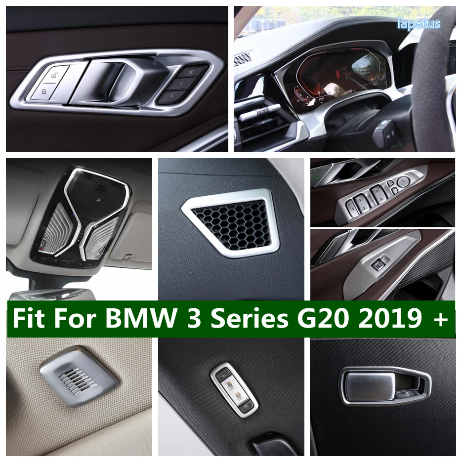 

Dashboard Gear Shift Box Decoration Panel Roof Reading Lamp Light Window Lift Button Cover Trim For BMW 3 Series G20 2019 - 2024