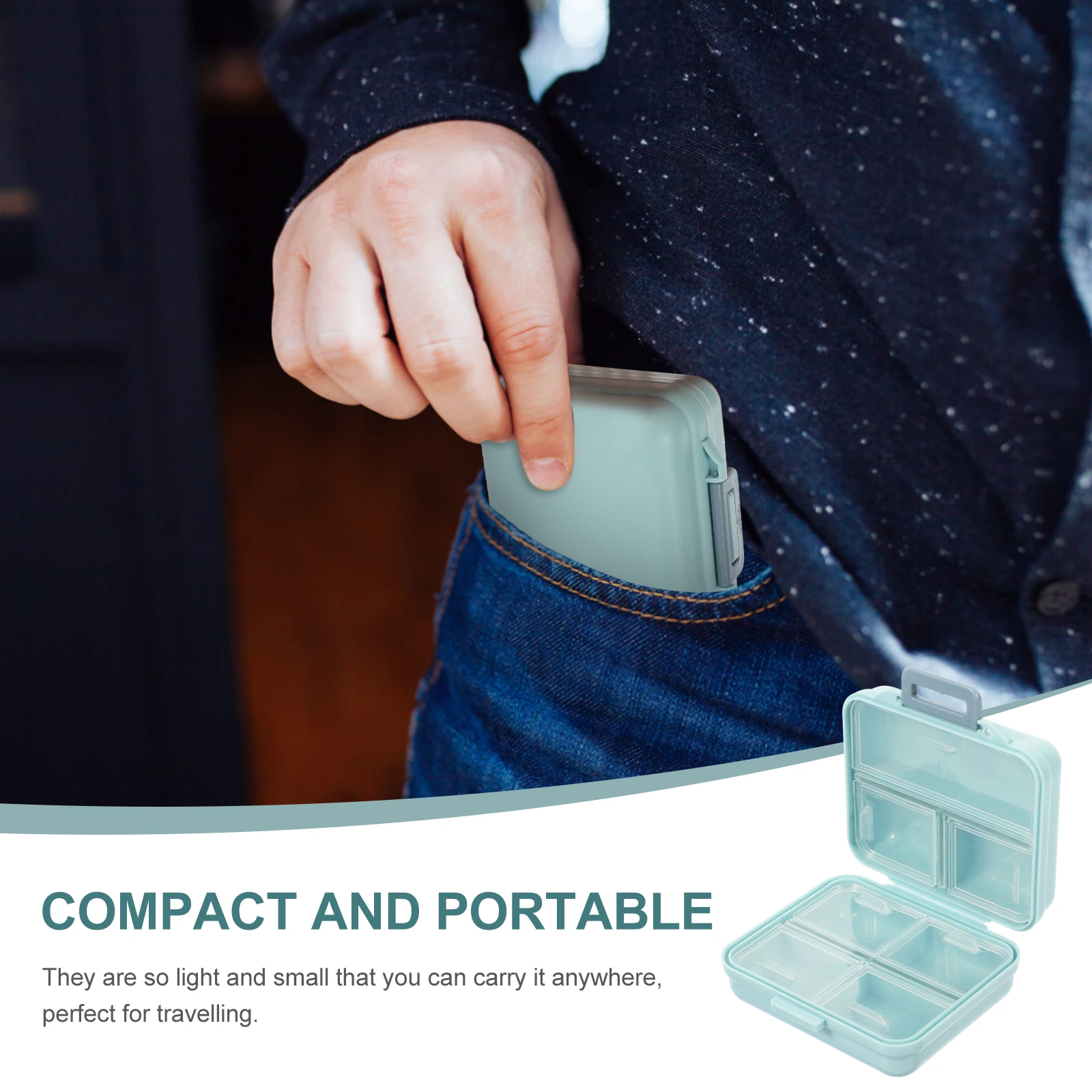 

Plastic Portable Box Storage Case Travel Dustproof Medicine Cabinet ganizer Multi Travel Pills Case Grid Large Capacity