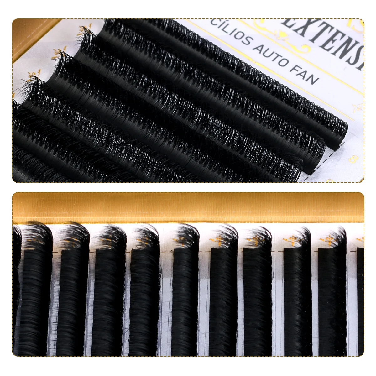 ARISON 3D pestañas fáciles de abanico multinivel ventiladores de volumen densamente prefabricados extensión de pestañas 0,03/0,07 floración automática visón sintético