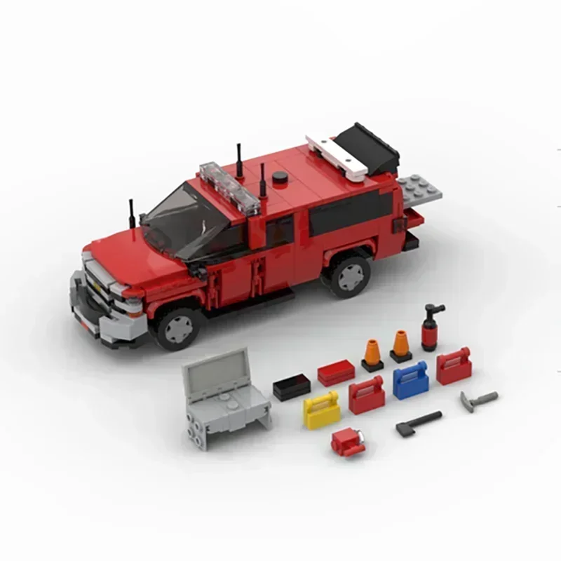 Car Model Moc Building Bricks New York Battalion 46 Fire Truck Technology Modular Blocks Gifts Christmas Toys DIY Sets Assembly