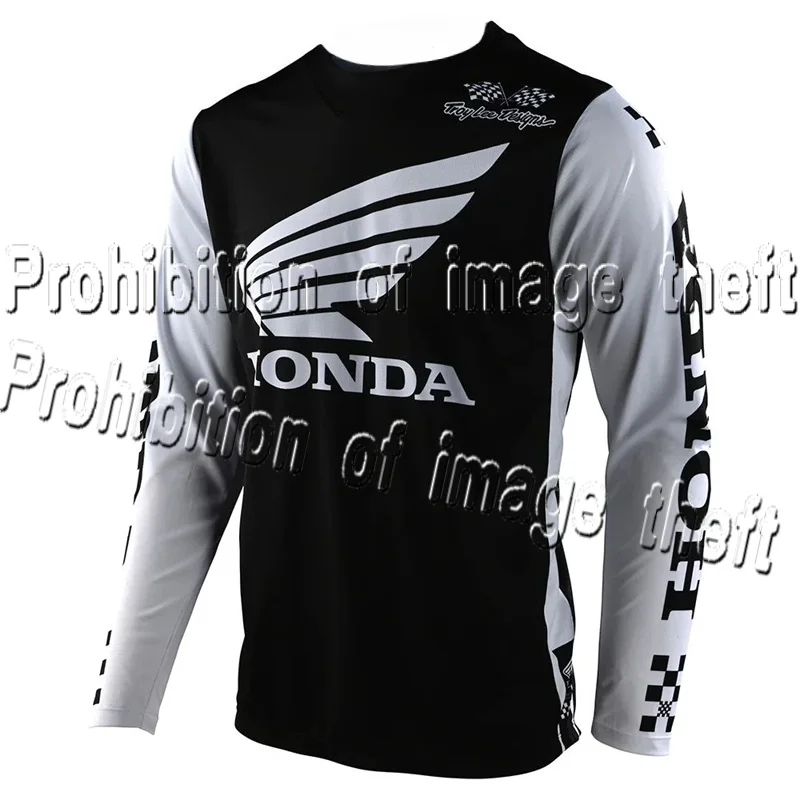 قميص هوندا بأكمام طويلة للرجال بشعار جناح كلاسيكي للخريف والشتاء سميك بأكمام طويلة بالإضافة إلى حجم علوي لركوب الدراجات للاستخدام اليومي #2