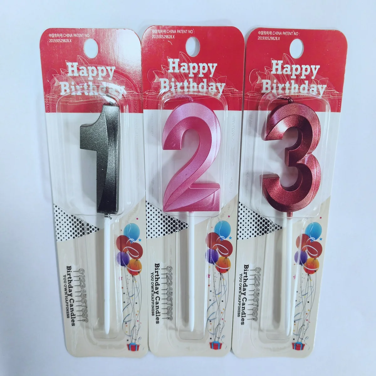 Number Candles Cake Decorations Black Pink Red Years Birthday Holiday Wedding Valentine‘s Day Boy Girl Colorful Party Supplies