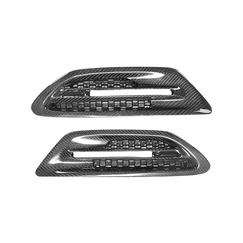 Dry Real Carbon Fiber Front Side Fender Door Air Outlet Vent Trim Parts Fit For BMW M5 F10 2011-2016