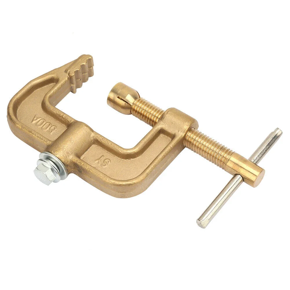 

Grounding Clamp Ground Clip 500A Brass Material Earth Clamp For Welding Machine G Shape Ground Welding Brand New