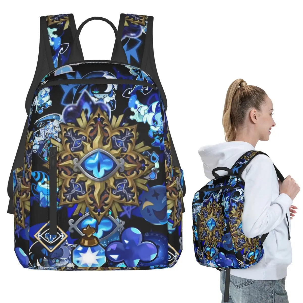 

Shadow Milk Cookie Run Kingdom Cute Cartoon Anime Backpack Student BookBag Children School Bag Laptop Shoulder Bags Men Women