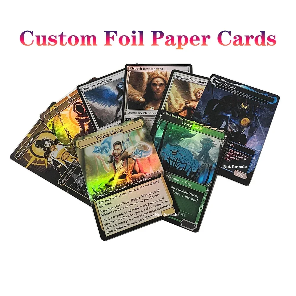 Custom Magical Proxy Cards For Entertainment Black Core Quality Board Games Fetch Shock Dual Lands Artifact Enchantment Creature