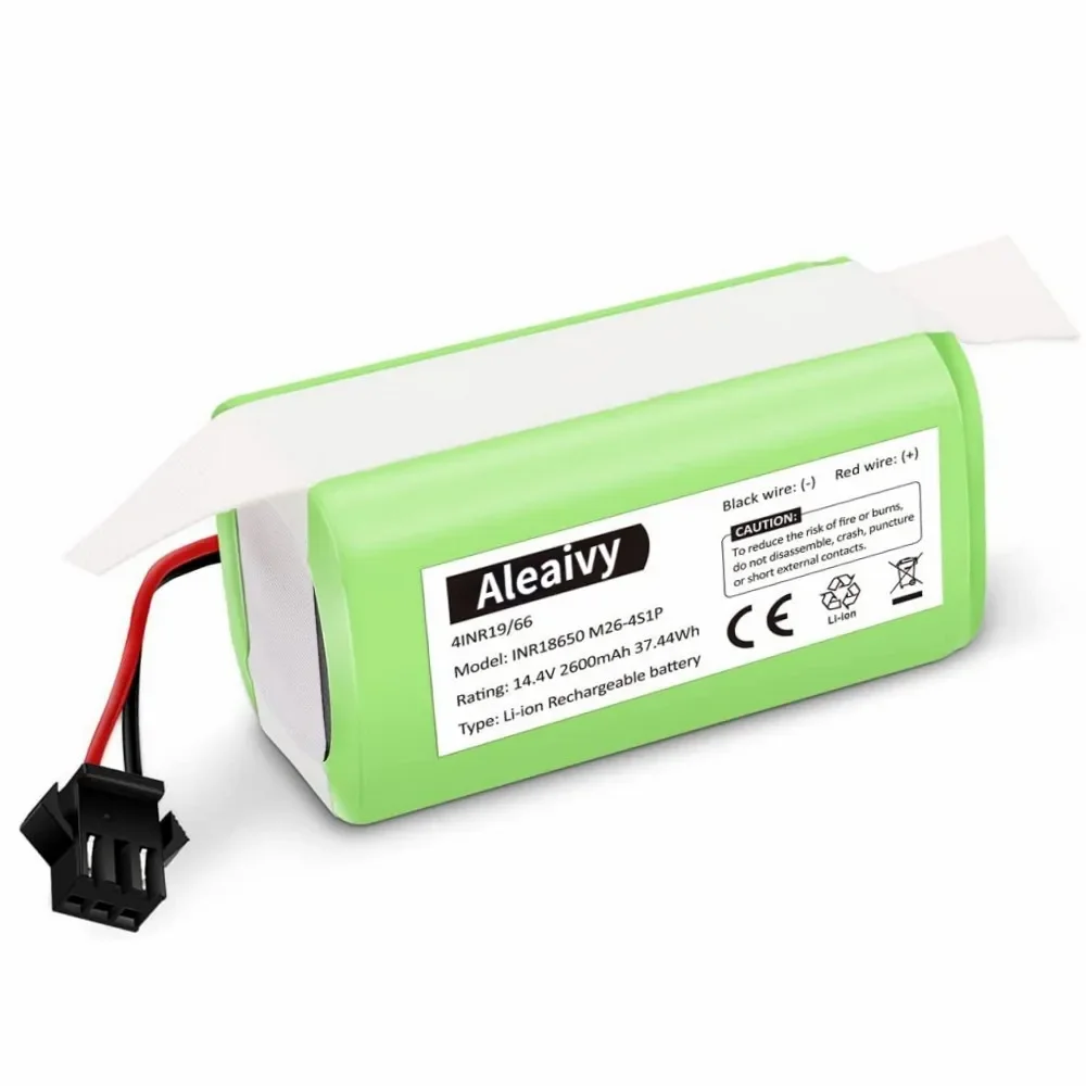 Original 14.4V 2600mAh Li-ion Rechargeable Replacement Battery Compatible with Ecovacs Deebot N79S,N79,DN622,Eufy RoboVac 11,11S