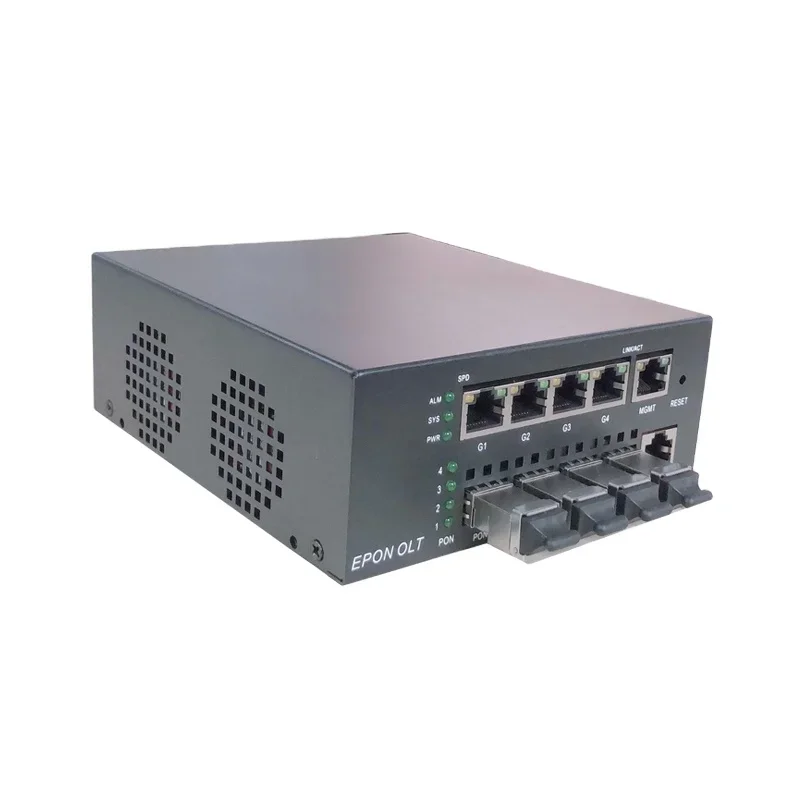 olt hioso MINI 4port ftth olt mini epon 4pon olt  work with EPON XPON onu without PX20+++ PON SFP moules PX20+++