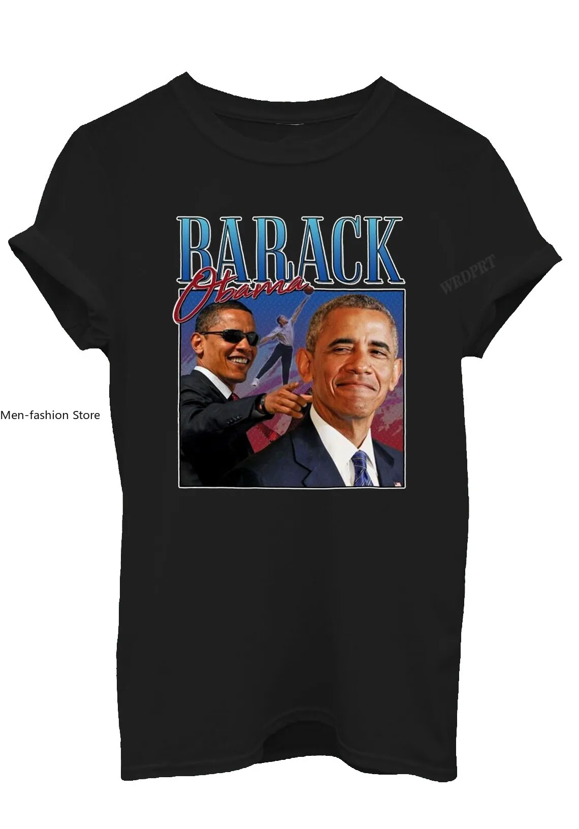 Barack Obama Men Print T Shirts Fashion Character Graphic Tops Tee Unisex Oversized