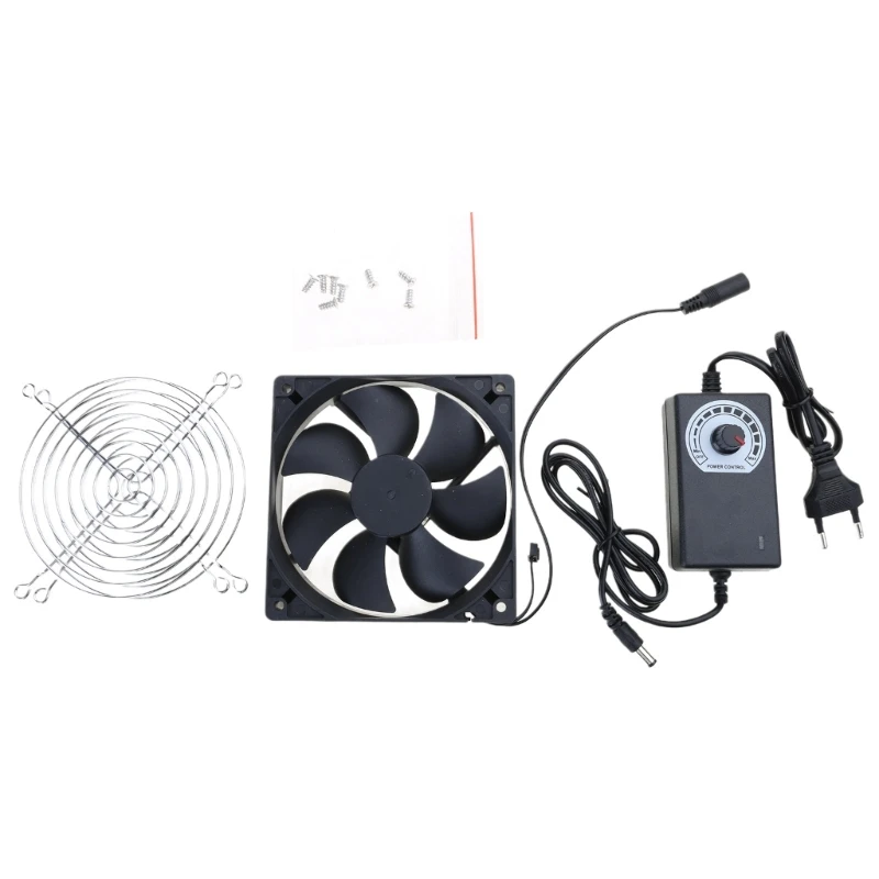 120mm Computer Fan with 100V 240V Plug Big Fans for Mining Machines, Workstations, and Gaming Rigs