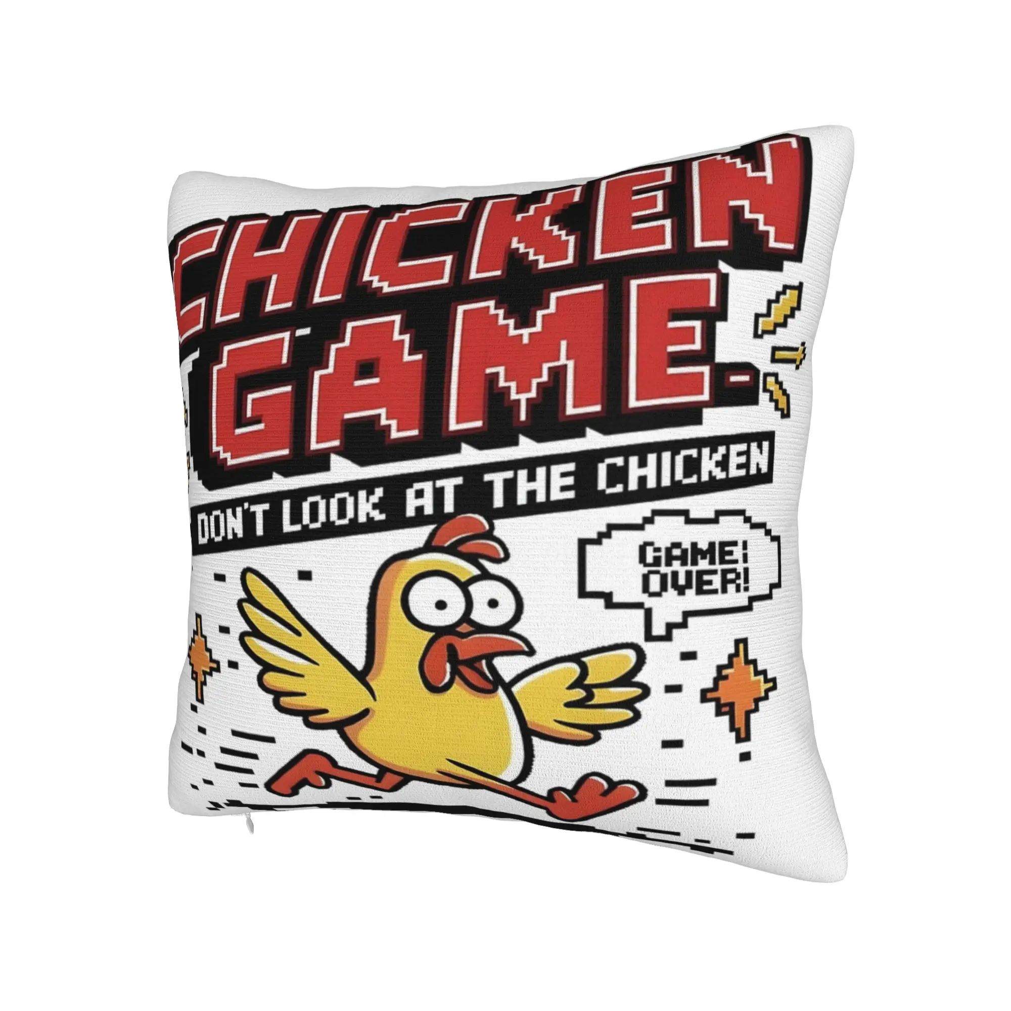 Chicken Game Dont Look At The Chicken Pillowcase Printing Cushion Cover Decorative  Throw Pillow Case Cover Seater Multi Size