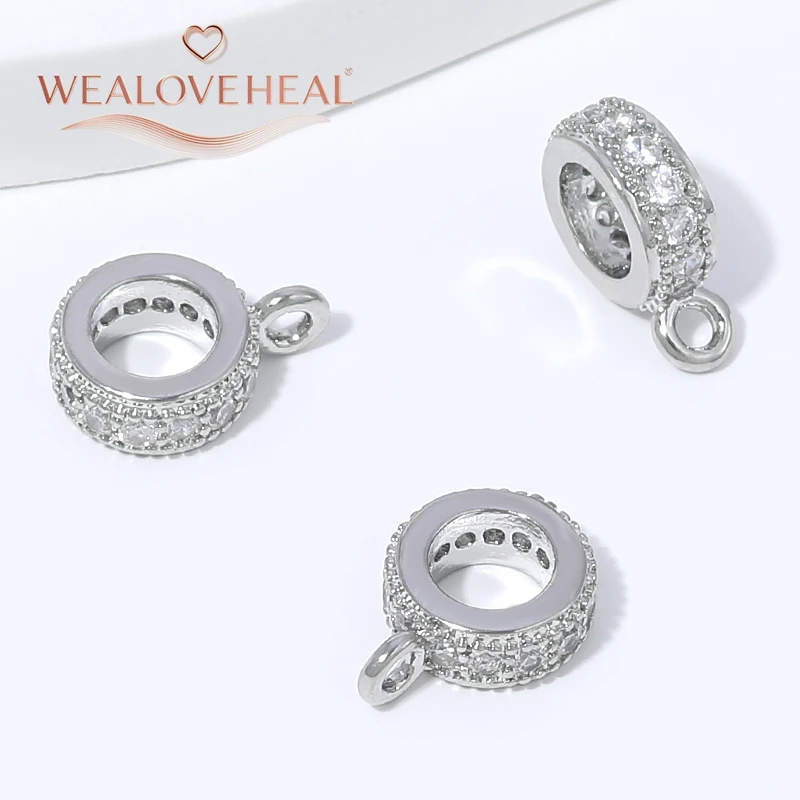 18K vergoldeter Messing-Micro-Pave-Zirkon-Rundverbinder für DIY-Perlenkettenanhänger, Schmuckherstellungszubehör – Detail 19