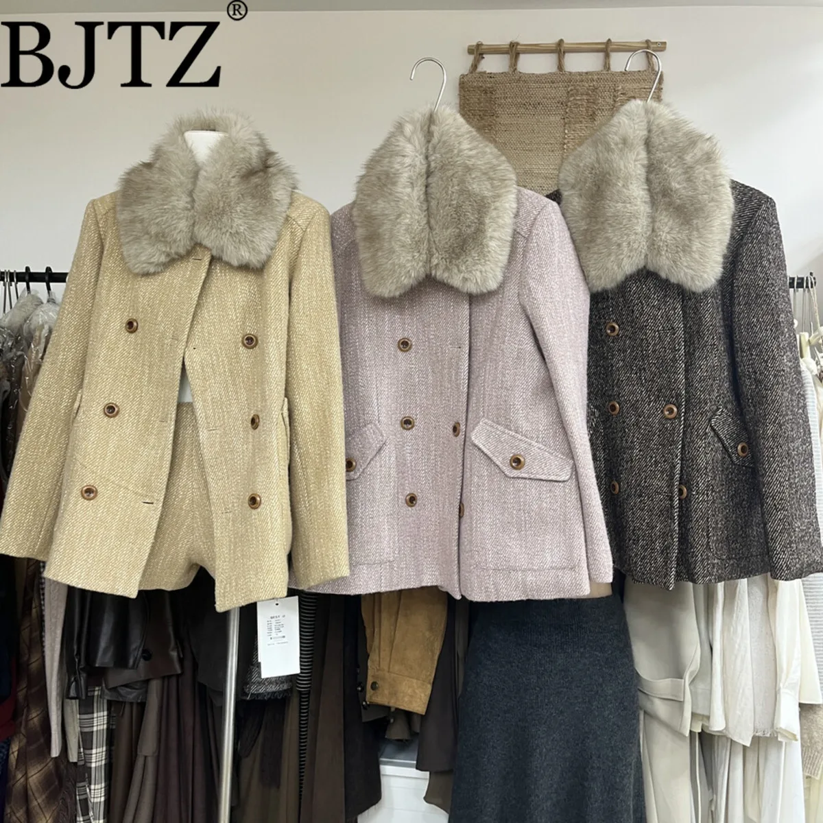 

BJTZ 2025 Winter New Style Insulated Designable Comfortable Pockets Fur Collar Coat With Fashionable Style