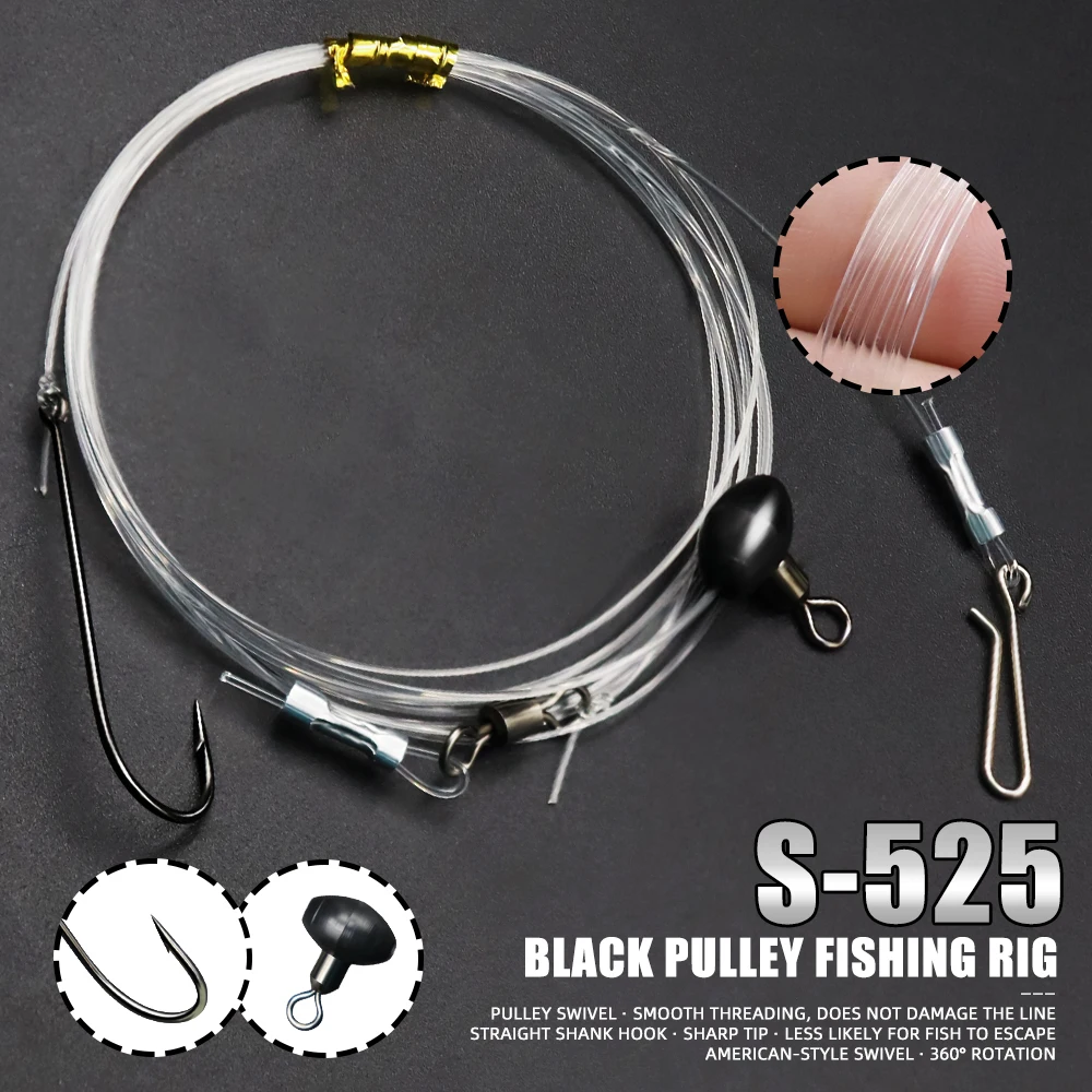 ZYZHE 1 Stück Surf-Angelrigs mit Rollen und Einzelhaken 1/0 # 2/0 # Flapper Rigs für Weitwurf-Strandangeln mit Ködern – Detail 1