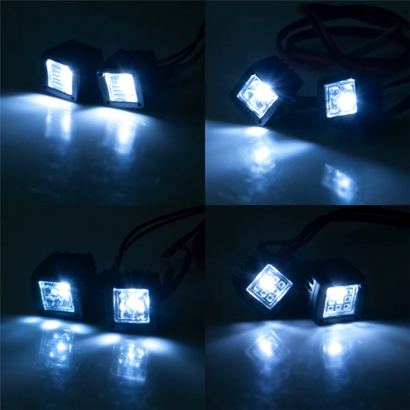 LED Lights Bright Headlights Spotlight for 1/10 RC Crawler Car TRX4 Axial SCX10 90046 Wraith RR10 VS4-10 Redcat Gen8,D