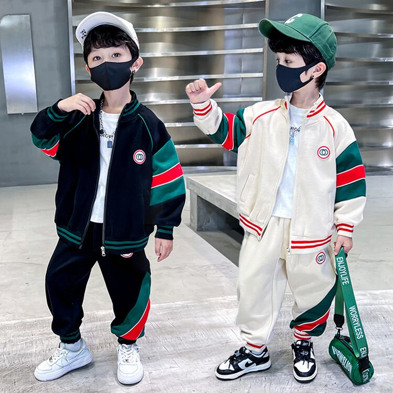 

Fashion Spring Autumn Baby Boys Clothes Set Children Sports Suit Kids Clothes Zipper Jacket+Pants 2PCS Suits Boys Clothing 2-9Y