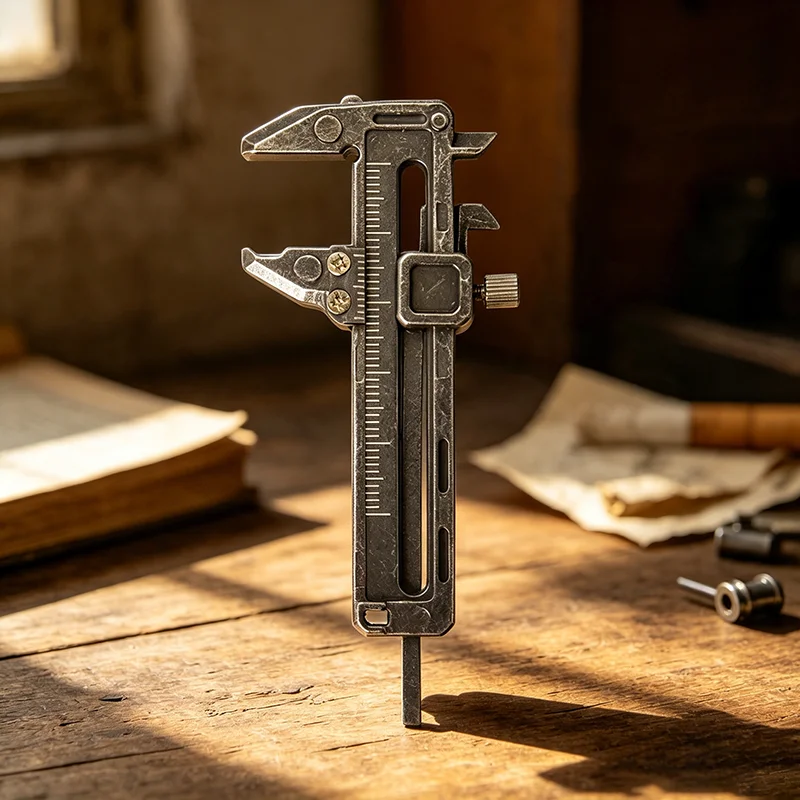Multifunctional Mini Vernier Caliper Thickness Measuring Bottle Opener Glass Breaker EDC Tool