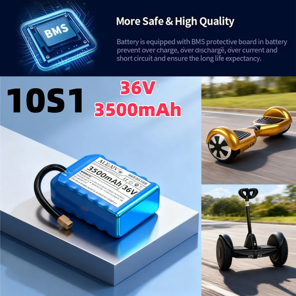 

Rechargeable Lithium ion Battery Pack 10S1P 36V 3500mAh for Electric Self Balancing Scooter Hover Board Unicycle.