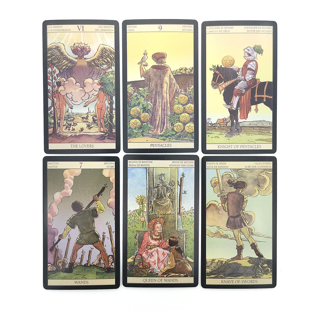 Tarot Card Set for Beginners Card Game Deck Oracle Board Divine Guidebook  English TAROT  French German Spanish Russian TAROT
