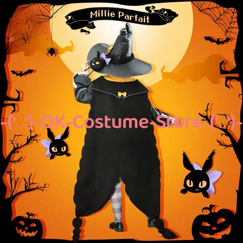 [Customized Size] NIJISANJI VTuber Millie Parfait Cosplay Costume Wig Ethyria Magical Girl Witch Outfit Halloween Party Uniform view 3