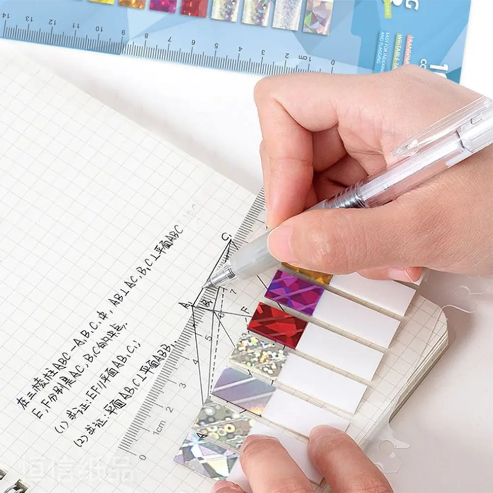 

80/200 Sheets Keypoints Marker Index Stickers Reading Labels Bookmark Sticky Notes Aesthetic Laser Index Tabs Student
