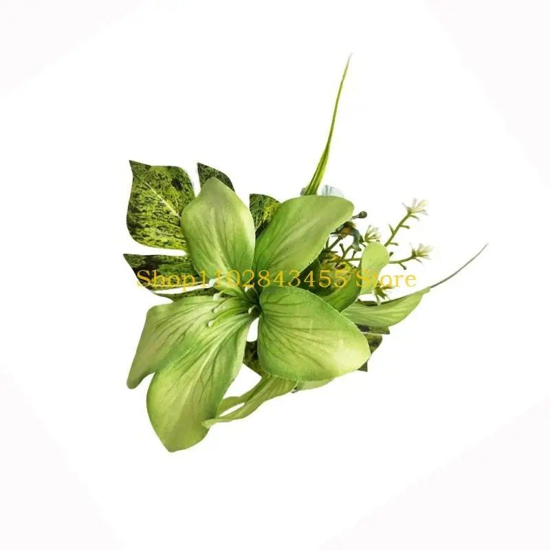 

49MC Fashion Artificial Lilies Side Hairpin Comfortable Hair Clip Hair Decors For Long Wear Wedding Party Hair Accessories