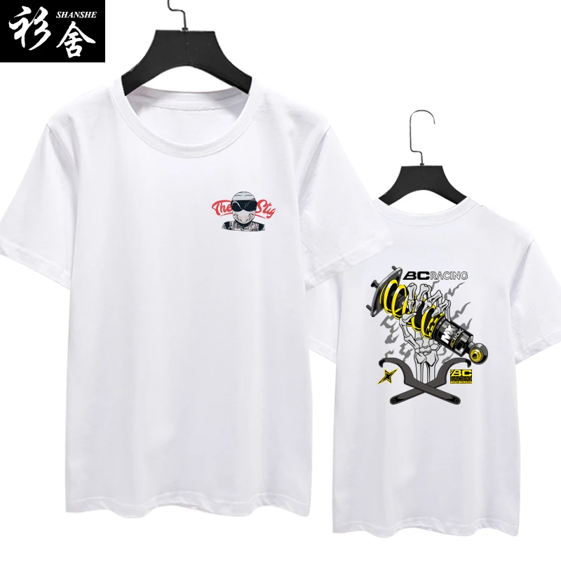 

JDM Modified Car BC Twisted Tooth Shock Absorber WORK Wheel Hub BRZ Racing Pure Cotton Short-sleeved T-shirt